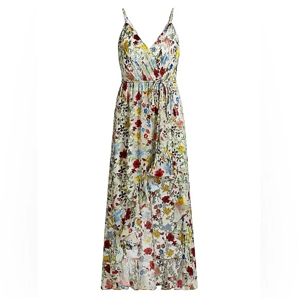 Alice + Olivia Tara Asymmetric Midi Dress - Dollhouse - Picture 3 of 7